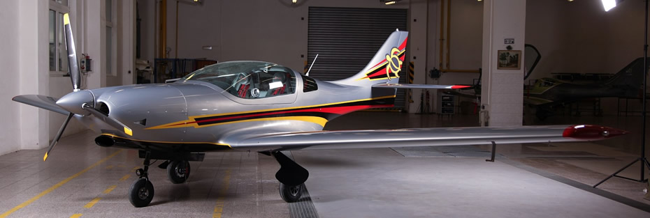 VL3 Ultralight aircraft in red grey